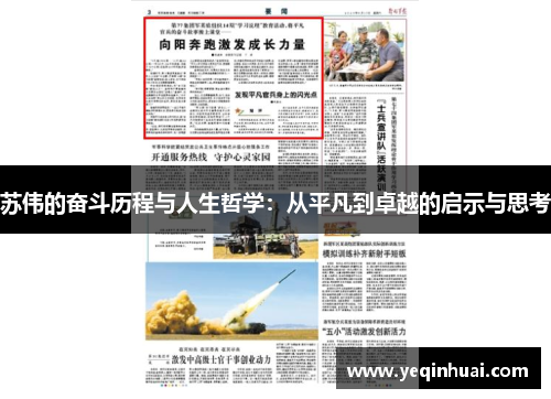 苏伟的奋斗历程与人生哲学：从平凡到卓越的启示与思考